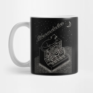 Cat on Modular Synth Funny synthesizer Mug